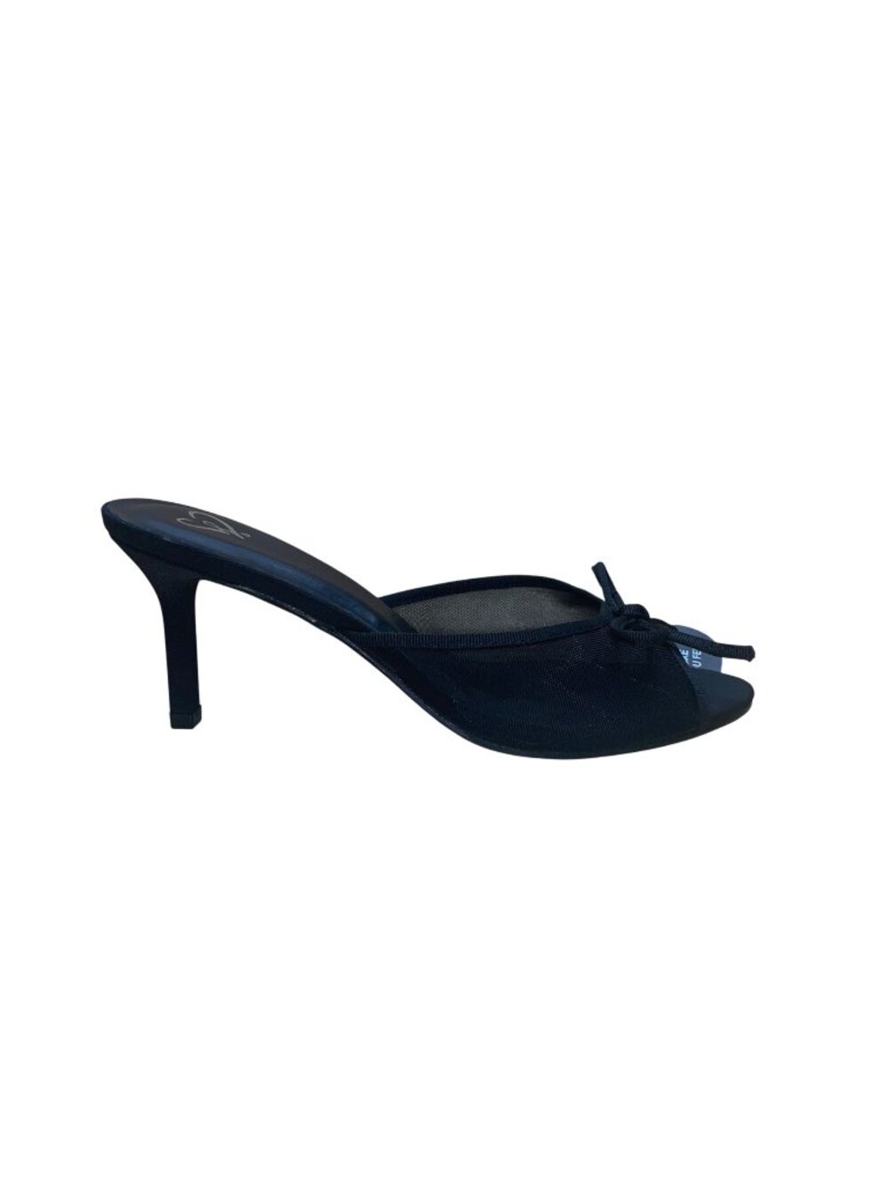 Windsor Women’s Black Mesh Fabric Open-Toe Luxe Fit Heels Size 7